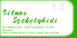 vilmos szekelyhidi business card